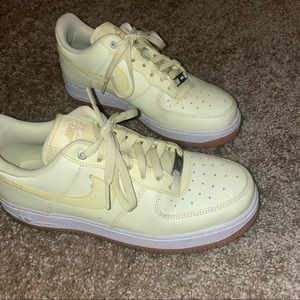 NIKE Air Force 1s lime green color